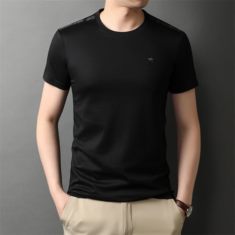 男士短袖t恤夏季男士圆领上衣服半袖体恤潮流休闲男装t桖衫，男装T恤，电商B212（原钱塘6029）
