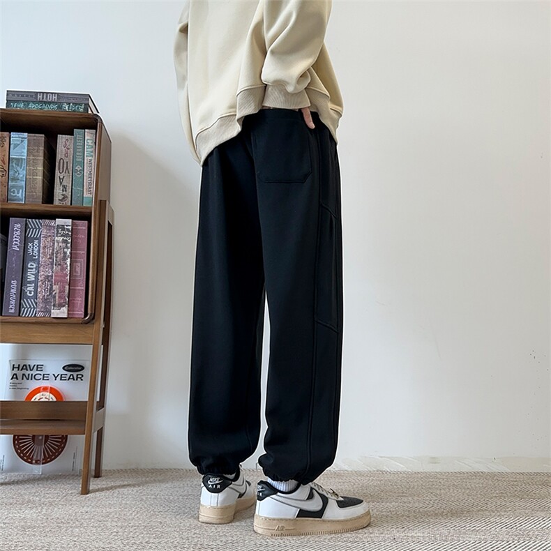 冬季加厚休闲裤2025新款港风休闲潮牌裤子XZ301B-2-CK718,男装休闲裤,星座301B-2（原A443-1）