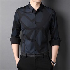 XL-TX06男式2023秋季新款长袖衬衫男韩版衬衣商务休闲免烫男装P95,男装衬衫,电商B360