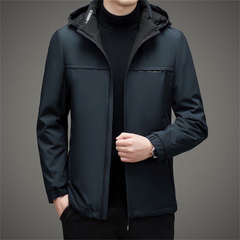 BAMJ-9617钱塘2020-2冬季新款商务休闲中年男士连帽羽绒服P155,男装羽绒服,钱塘207-2