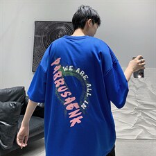 2025夏季原创设计oversize港风宽松休闲T恤B266-DX07-P30，男装T恤，星座B257-1