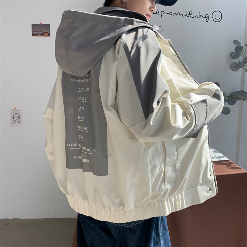 2021春季男士休闲港风外套男潮流夹克外套男宽松拼接9902-P75,男装夹克,电商A128