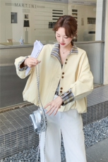 日常休闲风短款黄色夹克外套女春秋超火好看高级小众休闲减龄上衣，女装短外套，2C056
