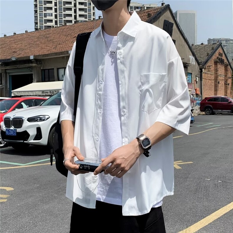 夏季新款衬衫潮流慵懒男方领衬衫C312P30,男装衬衫,星座1116-2