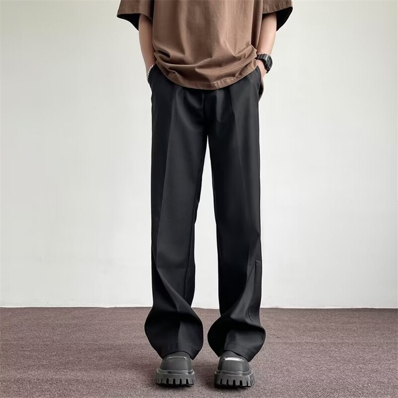 休闲西裤男士韩版潮流痞子帅气垂感夏季2024新款ins长裤K5331-P39，男装西裤，星座412-3