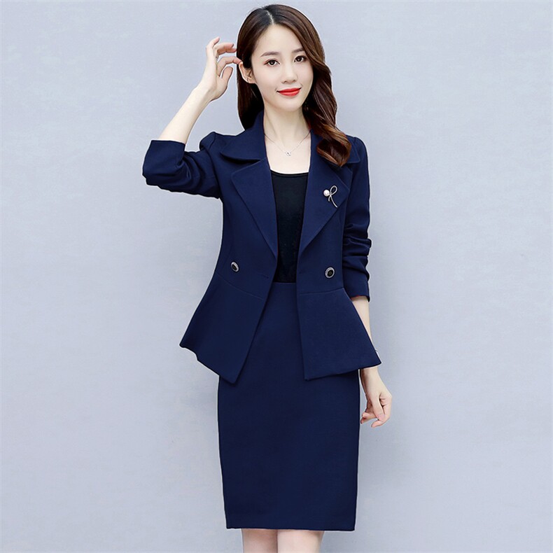 红色连衣裙女两件套2025年新款名媛气质高端西装领两件套装一步裙,女装套装/套裙,三木叶子
