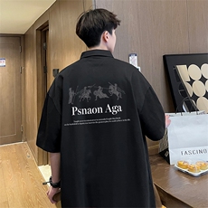 可设48小时支持抖音得物来样二开网眼透气翻领t恤美式短袖POLO衫，男装T恤，电商A486