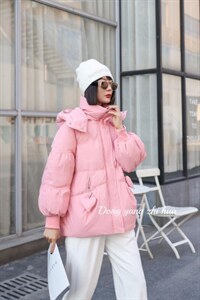 糖果色羽绒服，时尚减龄显瘦图片