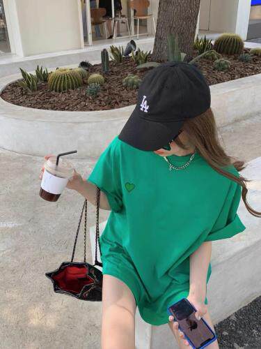 【现货】夏季新品，爱心刺绣Ｔ，女装，F/TU