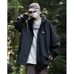 山系机能ins户外女外套潮复古防风冲锋衣宽松男夹克 W9262图片