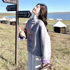 现货主推风双面呢大衣女外套P265-K365，女装羊绒大衣，2B142