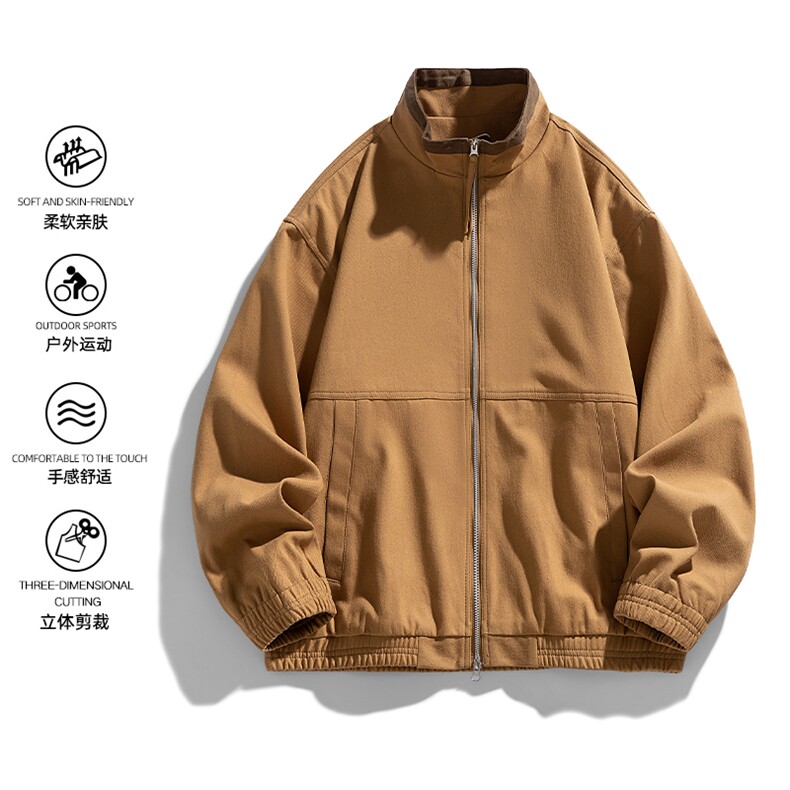 美式复古立领外套男士秋季新款休闲夹克JK02568-P86,男装夹克,星座308B-2