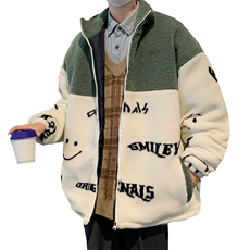 新款冬款加绒加厚棉衣羊羔绒棉服外套青少年保暖港风男装MY106P95，男装棉衣，电商A086
