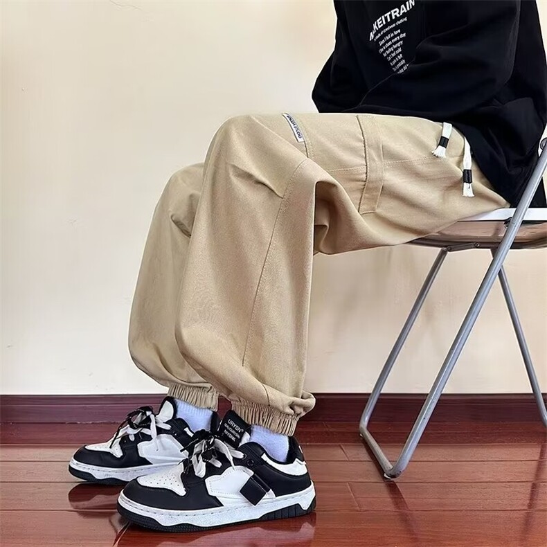 美式机能风工装裤子男士潮牌宽松青少年直筒休闲阔腿长裤K873/P50,男装工装外套,星座506