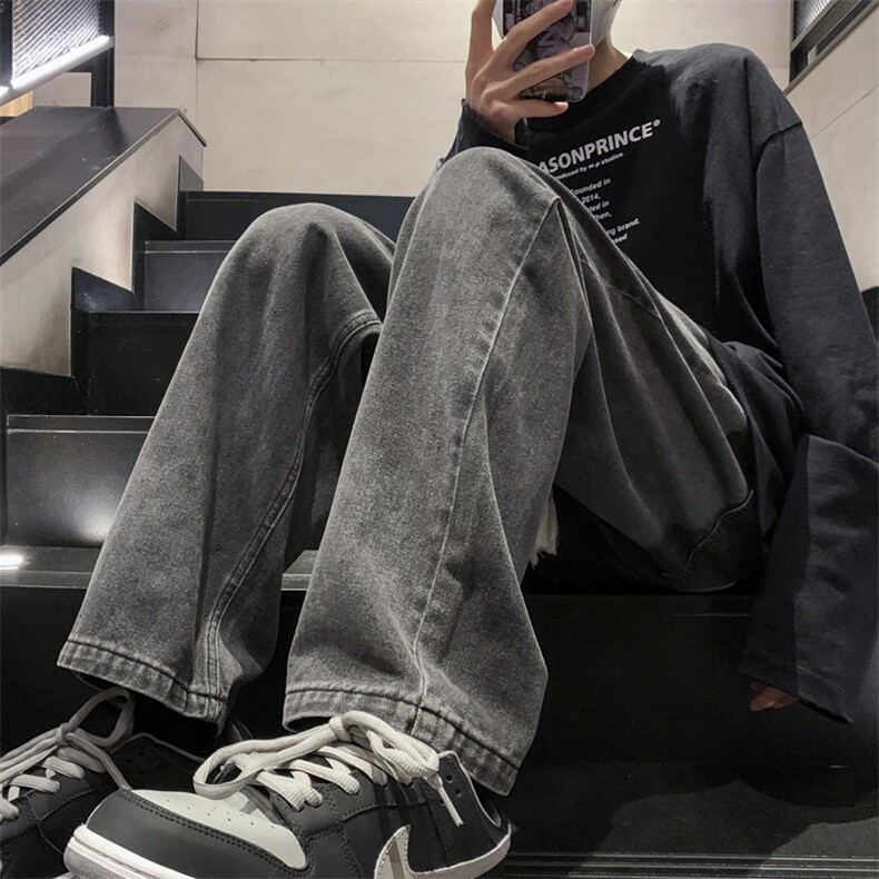 牛仔裤男休闲宽松直筒牛仔裤313A-1-NZ025-P55 控68图片