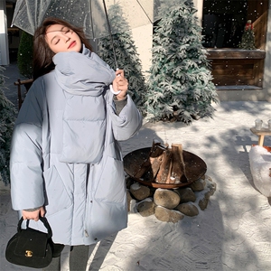 围巾羽绒服女中长款2025冬装2C278A-898-P295-K418图片