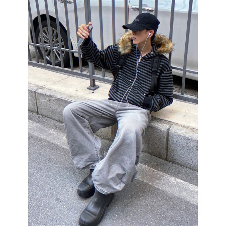 原宿慵懒文艺新款气质ins简约流行潮流夹克日系百搭时尚,男装夹克,星座506A