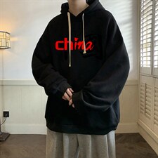 纯棉连帽卫衣男大码运动帽衫宽松薄WY2189-P35加绒款-P40，男装卫衣，电商A040