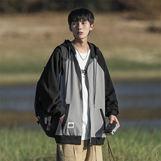 新款男经典双色拼接CITYBOY风针织外套WT3408-P55控78，男装夹克，星座717