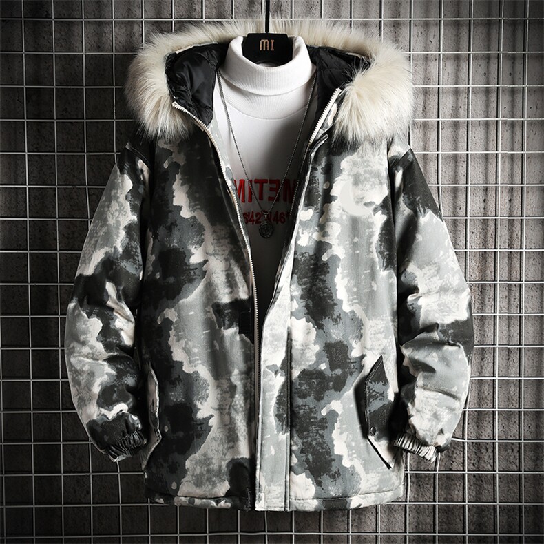 MC49055-P135日系潮衣男大码派克服男工装服外套袄网格,男装棉衣,电商A040A