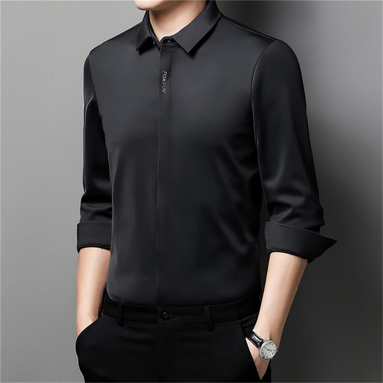 CA21191钱塘2020-2冬季厚款时尚休闲简约百搭中年男士衬衣P82,男装衬衫,钱塘207-2