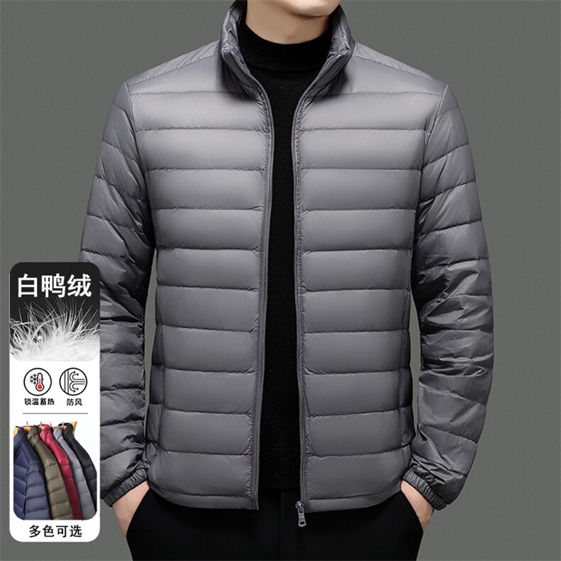 达标50绒轻薄羽绒服外套男立领冬季中青年男士休闲百搭YR911-P70，男装羽绒服，星座301D(原星座1004-8）