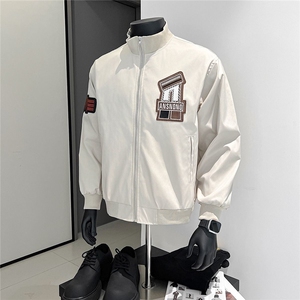 W610-P68 秋季新款美式贴标刺绣棒球服夹克时尚痞帅飞行服外套图片