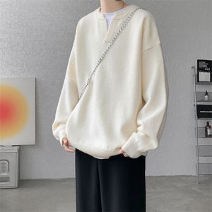8XL-M高品质V领毛衣大码针织时尚外套慵懒风纯色打底衫MY1508/P68图片