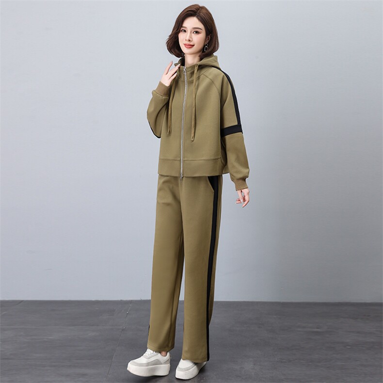 休闲套装女2025春秋新款小个子妈妈宽松卫衣洋气减龄两件套运动服,女装套装/套裙,忆绮罗