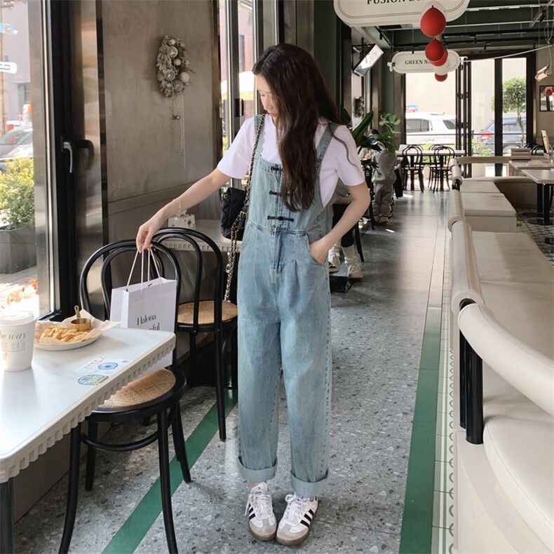 2024新款夏减龄洋气套装网红宽松显瘦盘扣休闲套裤背带裤,女装套装/套裙,瑶迪