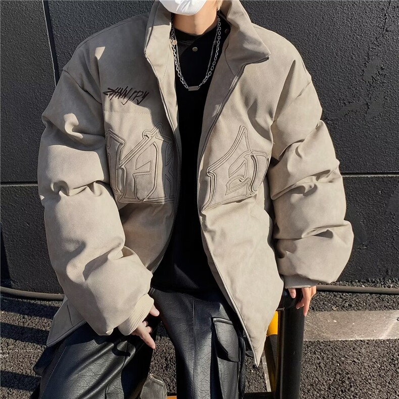 新款棉衣男冬季棉袄外套做旧皮棉衣M8031P105，男装棉衣，星座1116-2