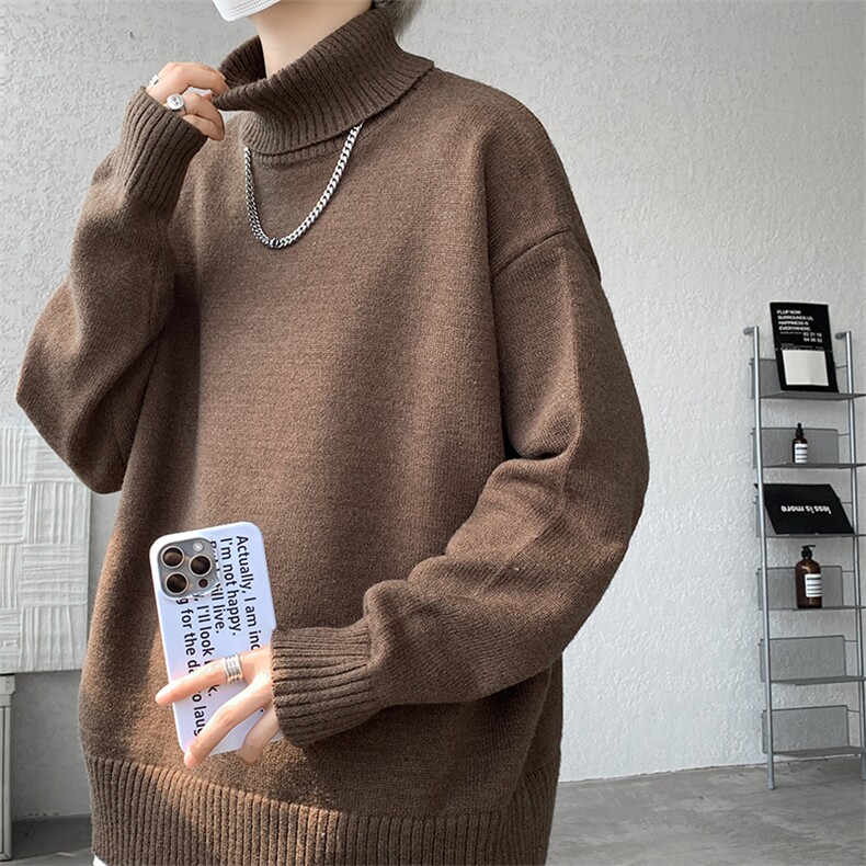 8XL-M 神款搭配！！！特大码高领毛衣男打底衫百搭内搭MY1214P45图片