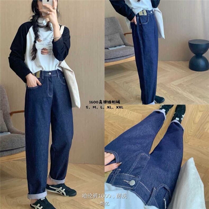 哈伦裤百搭时尚女中腰常规,女装休闲裤,洛丽兰可