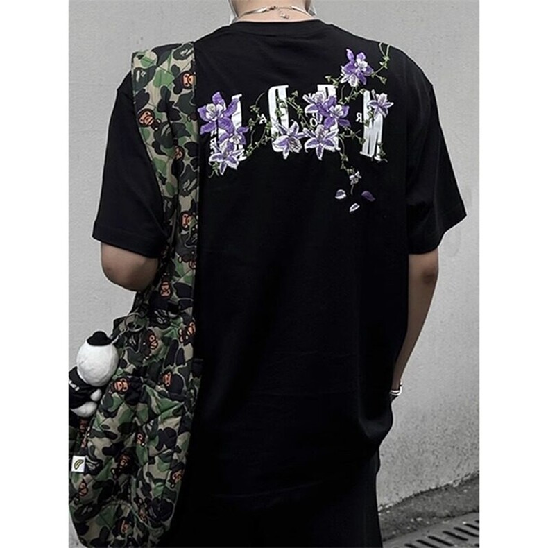 【有货】DT1036-特批35藤蔓花卉刺绣高品质纯棉短袖T恤,男装T恤,星座603-2