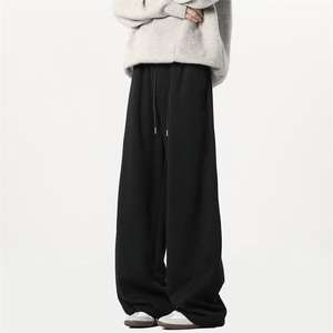 美式高街潮牌男女运动休闲裤直筒宽松卫裤慵懒显瘦休闲长裤子图片