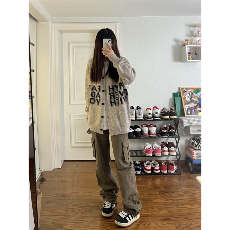 【有货】MY452HH-特P58秋冬高级感慵懒风开衫毛衣男美式针织外套,男装针织衫/毛衣,星座1007（原301D）