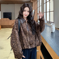 【新品有货】美式复古豹纹外套2C213-908-P160-K238，女装短外套，2C213