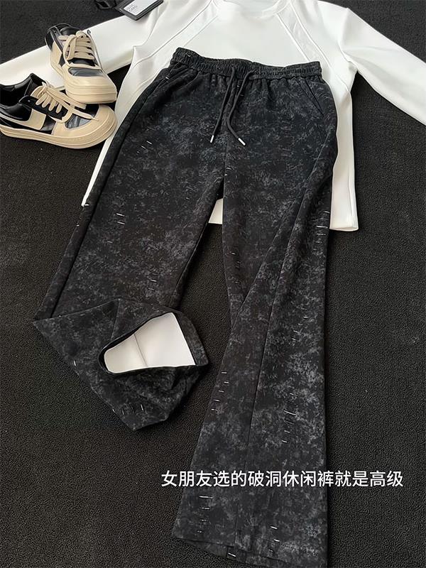 华棉破洞休闲裤现货M-3XL特P45,男装休闲裤,电商B325