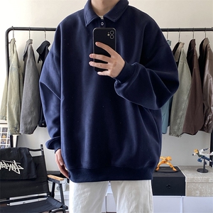 抖音得物高品质二开 25秋冬美式高街结构设计POLO翻领卫衣外套W77图片