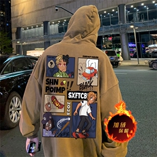 直播品质500克重磅美式做旧水洗卫衣SL1503-常规特P55加绒特P65，男装卫衣，电商A486