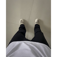 B221美式ins高街简约小众设计毛边破洞牛仔裤LK23067-P60控78，男装牛仔裤，电商B221
