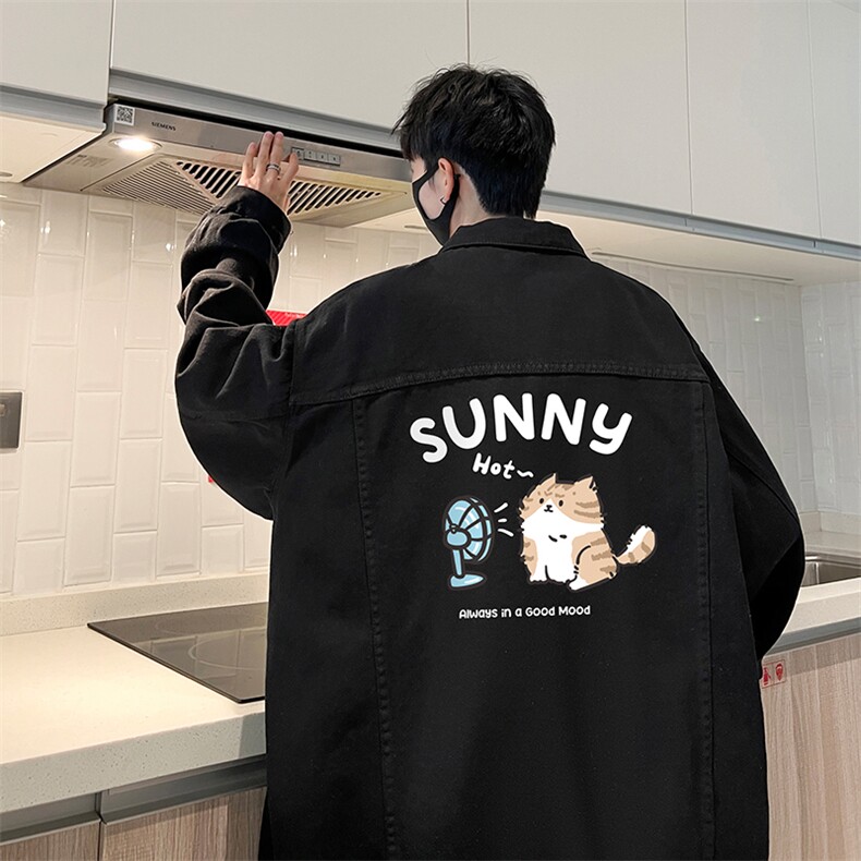 牛仔夹克男大码牛仔外套男茄克NJ77402-P60,男装夹克,电商A040