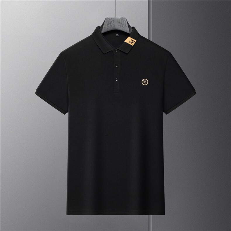 短袖T恤男翻领纯色polo衫上衣服夏季中年男士休闲百搭半袖体恤衫,男装T恤,电商B212（原钱塘6029）