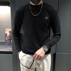 抗起球春秋男士毛衣修身打底衫长袖青年刺绣休闲针织衫冬S543，男装针织衫/毛衣，星座1116A-2（原606A-1）