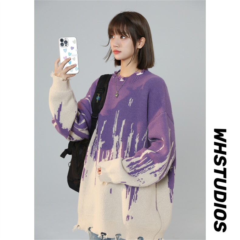 M8172/P65冬季新款毛衣男港?韩版美式潮牌上衣潮流情侣针织衫,男装针织衫/毛衣,电商A141