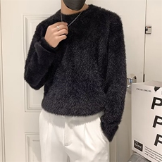 秋冬款新款男士小众慵懒风毛衣外套保暖网红套头银丝针织衫潮S604，男装针织衫/毛衣，星座506