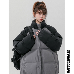 中性风23情侣冬季时尚百搭立领加厚棉服外套MY66606P115控158图片