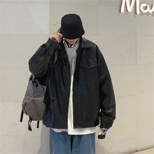 皮外套男春秋机车风潮牌宽松韩版潮流ins港风高街夹克PY118-P65,男装夹克,星座1008
