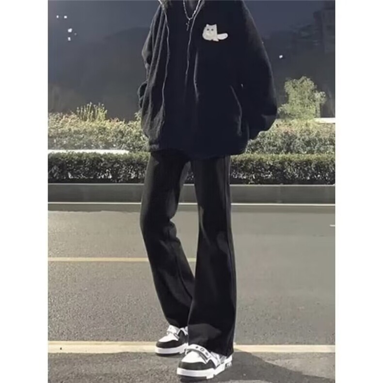 美式潮流街头设计感牛仔裤男女宽松百搭休闲裤潮WLA999-特pP21,男装牛仔裤,星座1008