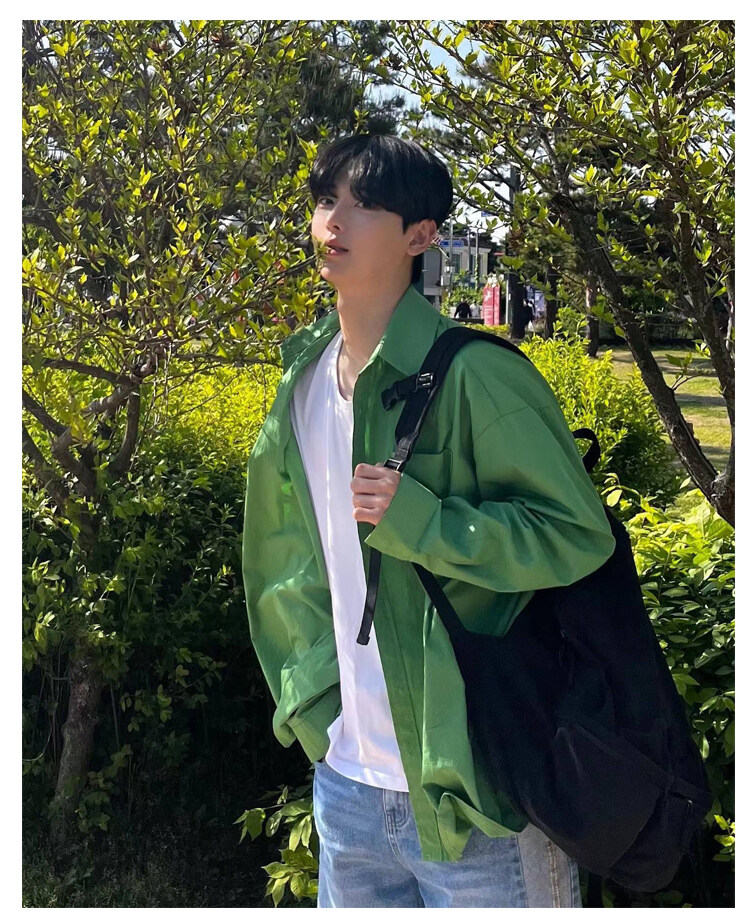 春装长袖衬衫男装纯色休闲长袖衬衣薄外套酒红色716A-CS805P55,男装衬衫,星座716A（原星座815-4）
